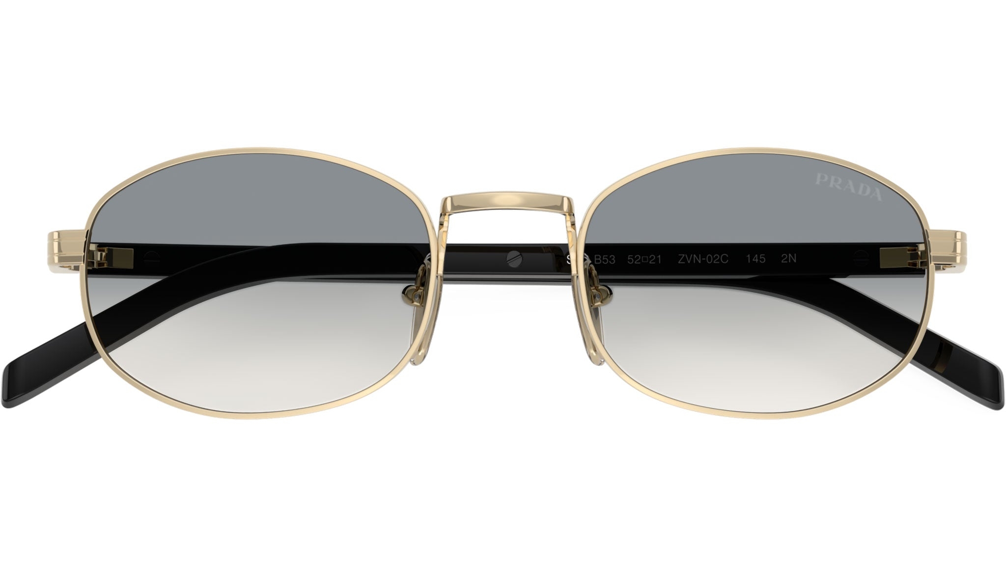 Prada PR B53S (ZVN02C) 49 | Unisex Gri Yuvarlak Güneş Gözlüğü